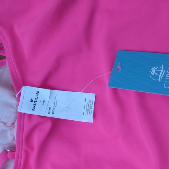Cupshe Women's Vibrant Hot Pink One Piece Swimsuit - Size M NWT - Picture 4 of 9